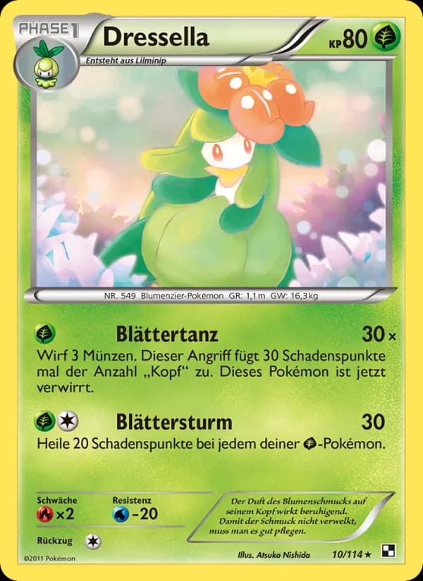 Dressella card in German