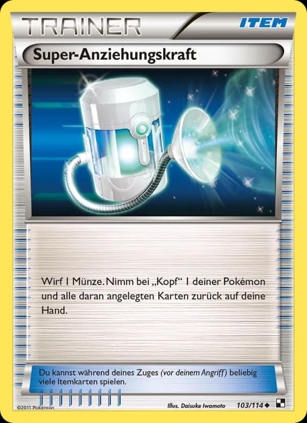 Super-Anziehungskraft card in German