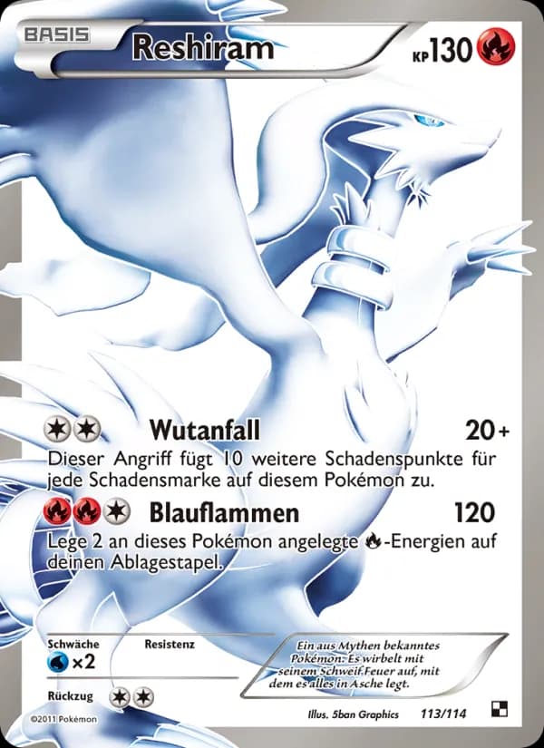 Reshiram card in German