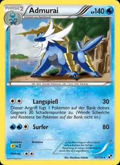 Admurai card in German