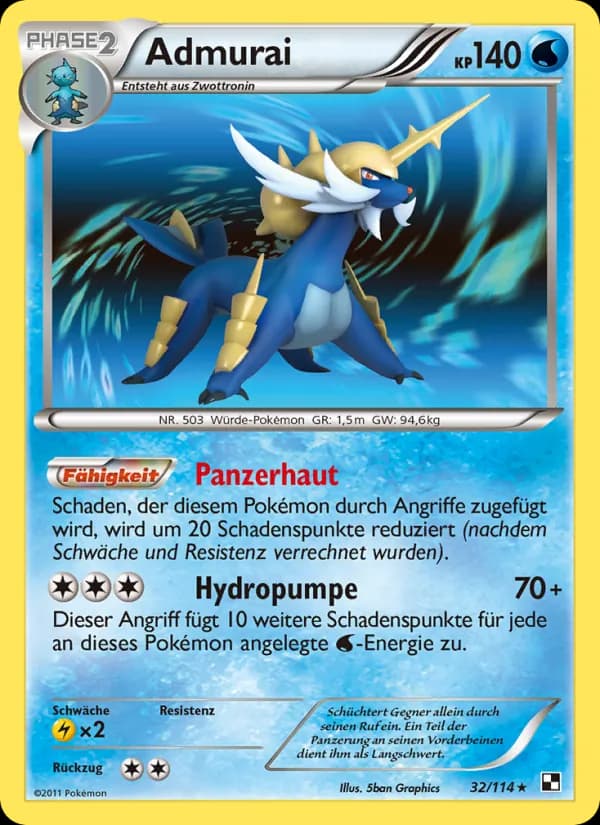 Admurai card in German