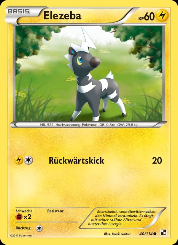 Elezeba card in German