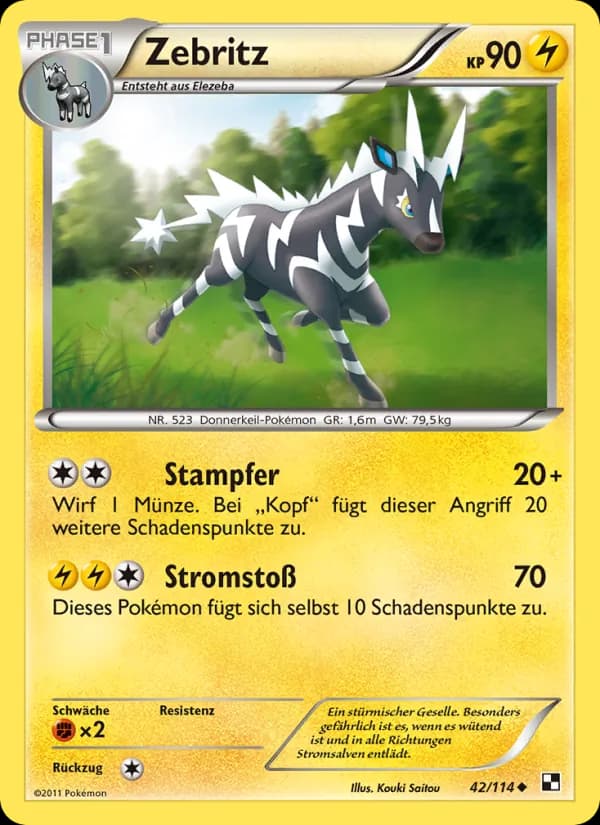 Zebritz card in German