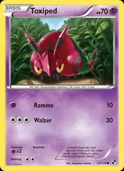 Toxiped card in German
