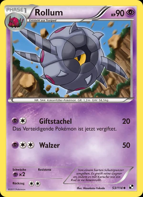 Rollum card in German