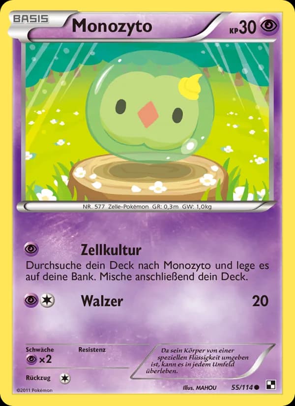 Monozyto card in German