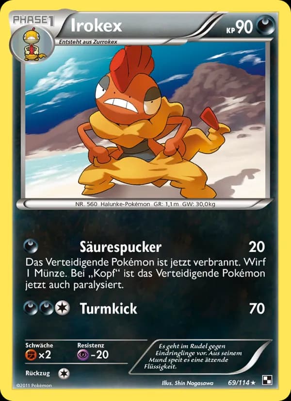 Irokex card in German