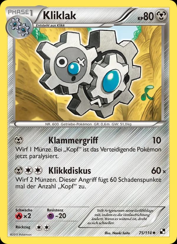 Kliklak card in German