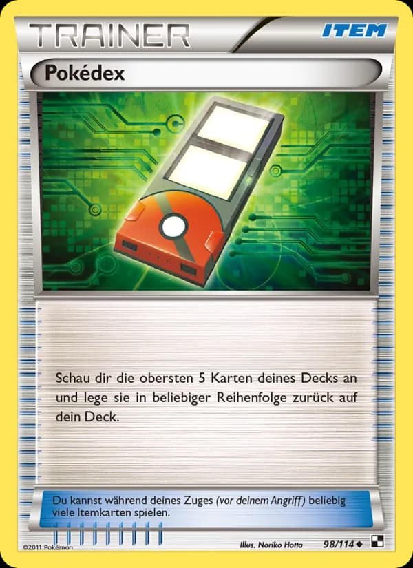 Pokédex card in German