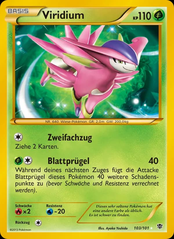 Viridium card in German