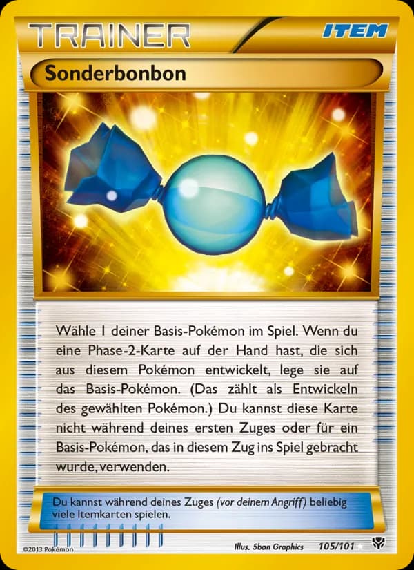 Sonderbonbon card in German