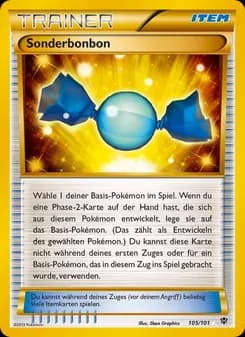 Sonderbonbon card in German