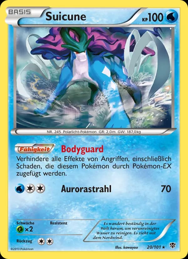 Suicune card in German