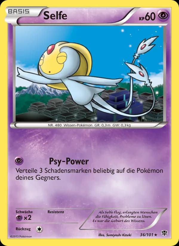 Selfe card in German