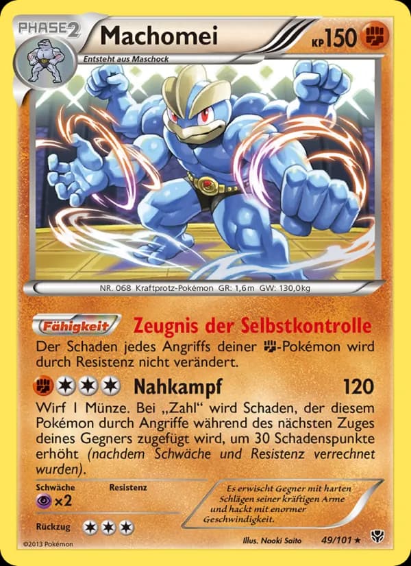 Machomei card in German
