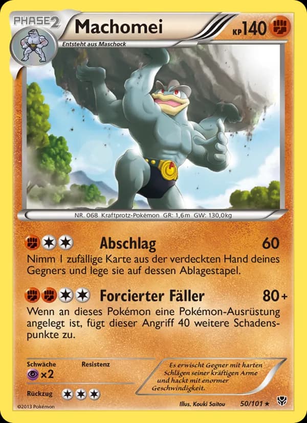 Machomei card in German