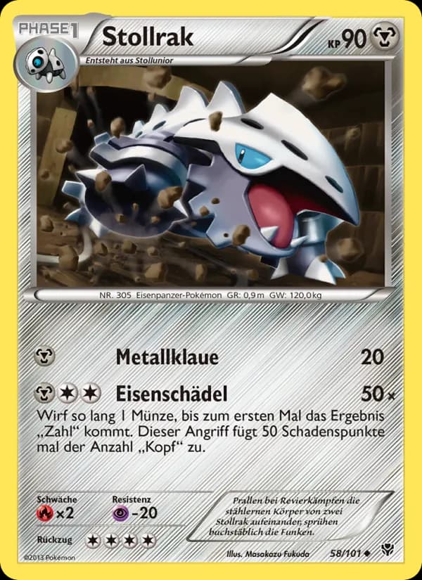 Stollrak card in German