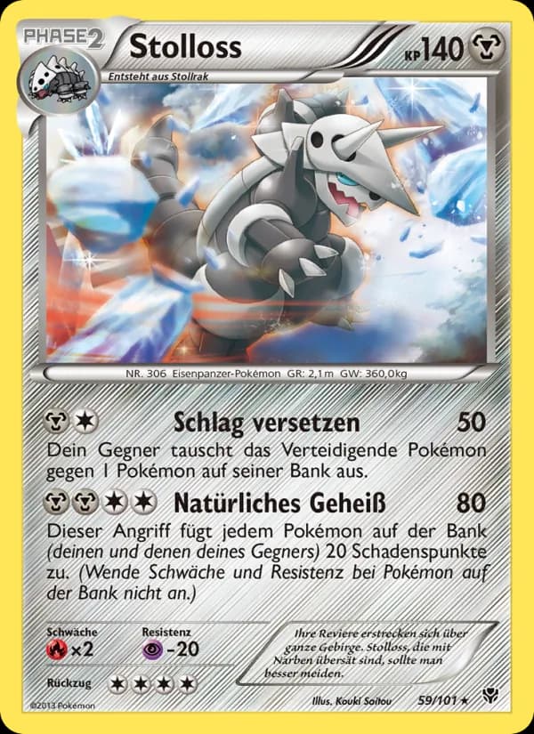 Stolloss card in German