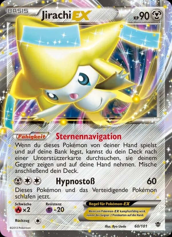 Jirachi-EX card in German