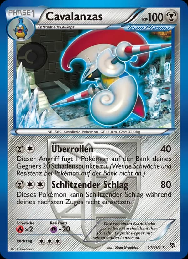 Cavalanzas card in German
