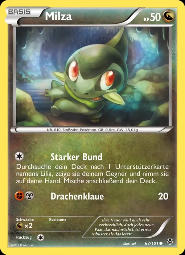 Milza card in German