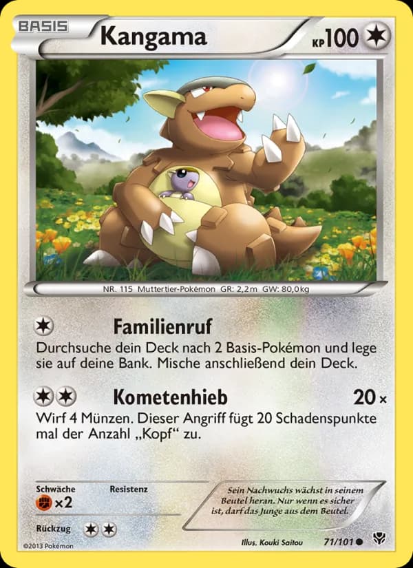 Kangama card in German