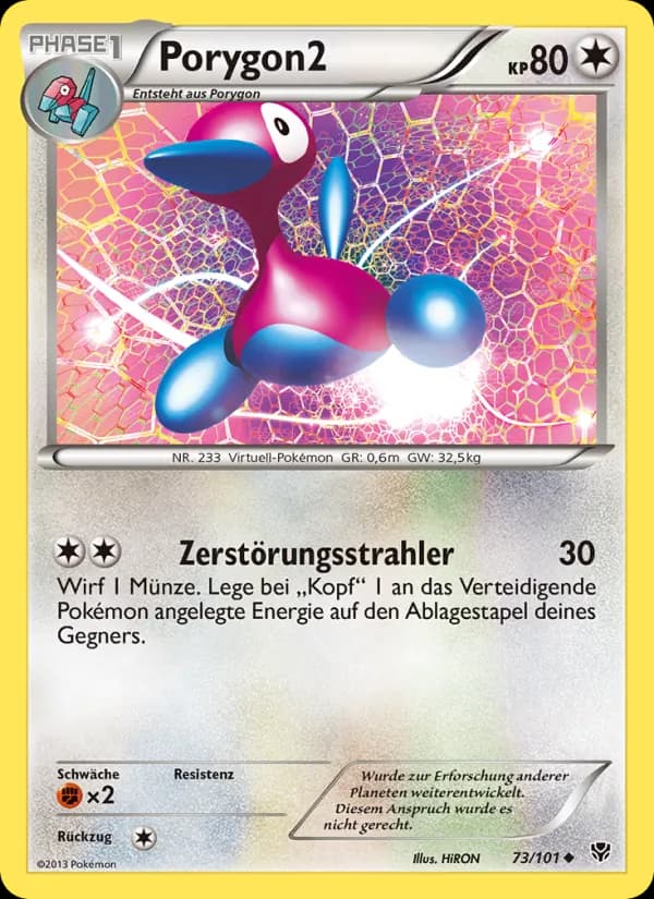Porygon2 card in German