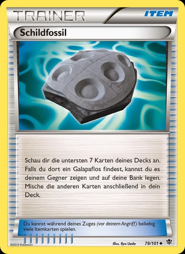Schildfossil card in German
