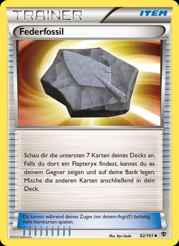 Federfossil card in German
