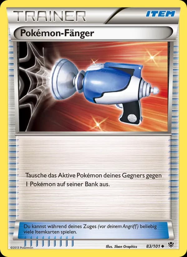 Pokémon-Fänger card in German