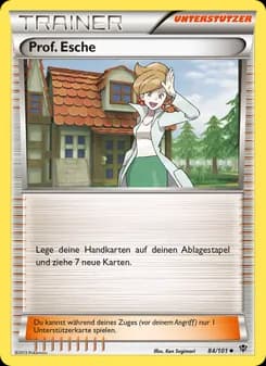 Prof. Esche card in German