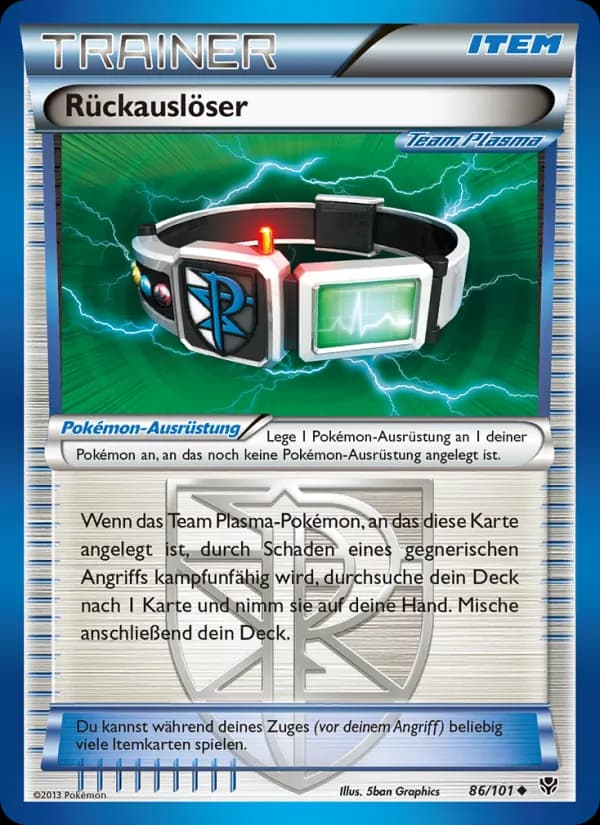 Rückauslöser card in German