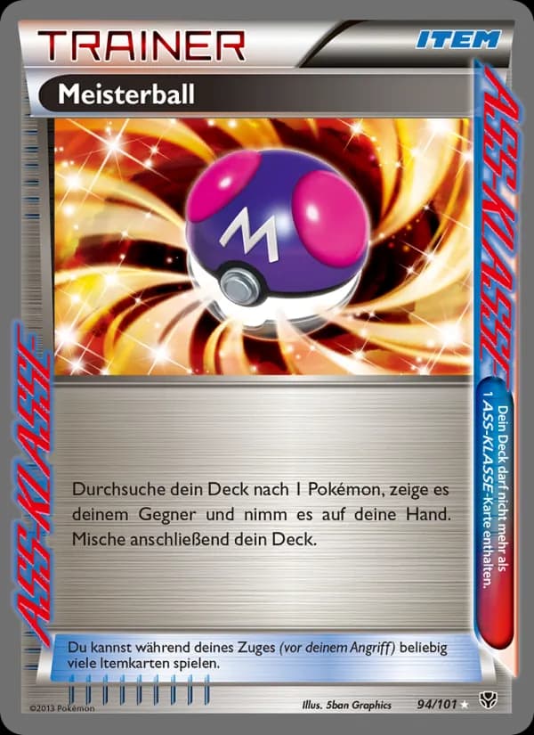 Meisterball card in German