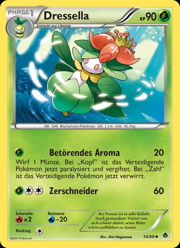 Dressella card in German