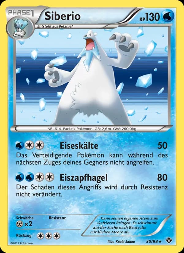 Siberio card in German
