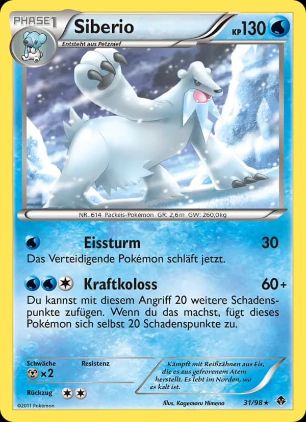 Siberio card in German