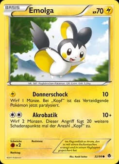 Emolga card in German
