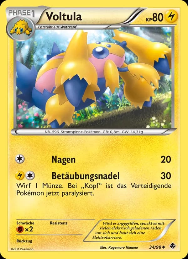 Voltula card in German