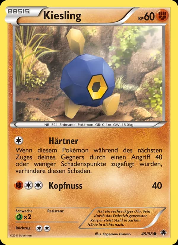 Kiesling card in German