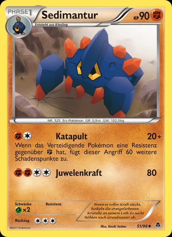 Sedimantur card in German