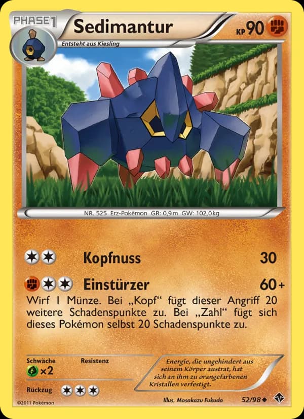 Sedimantur card in German