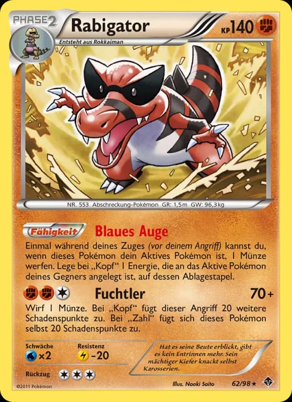 Rabigator card in German