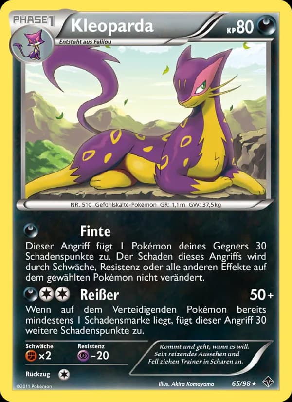 Kleoparda card in German