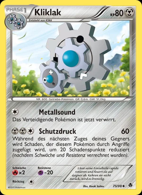 Kliklak card in German