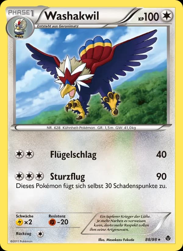 Washakwil card in German