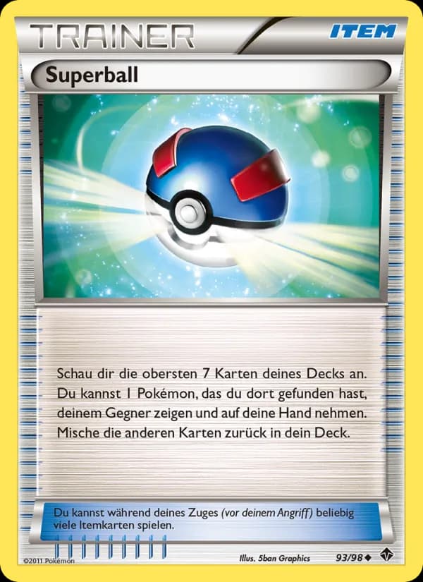 Superball card in German