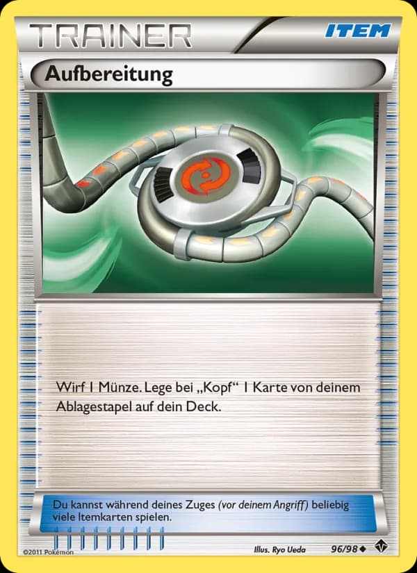 Aufbereitung card in German