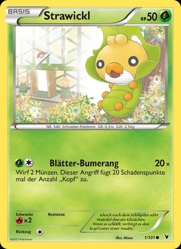 Strawickl card in German