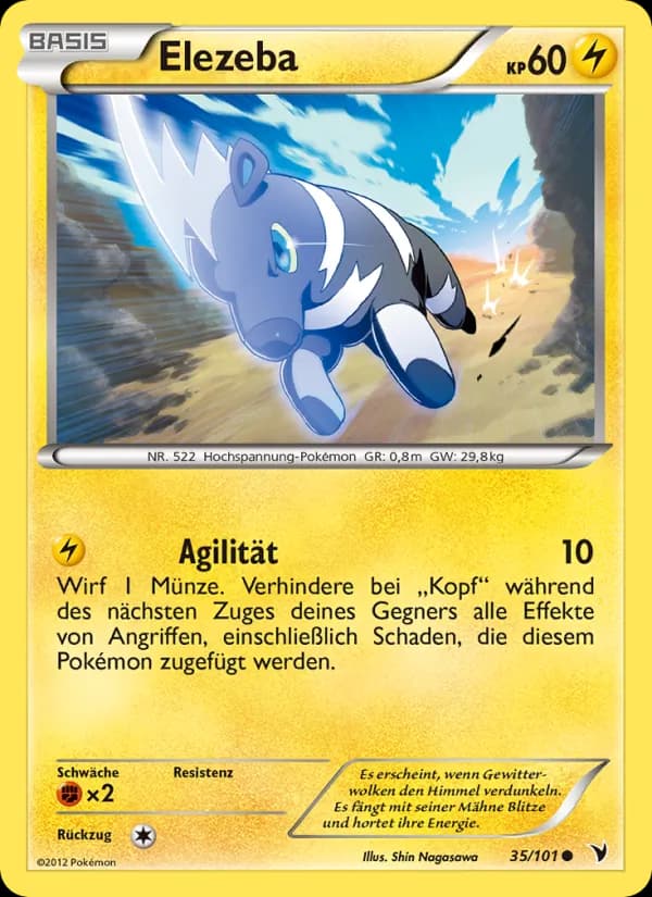 Elezeba card in German