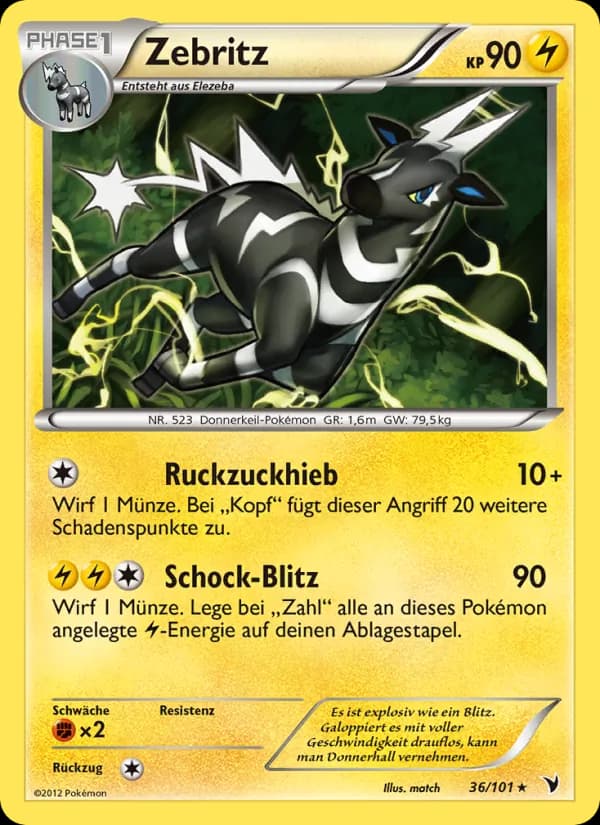 Zebritz card in German